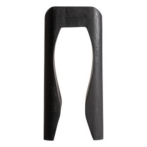Mesa auxiliar, fabricado en madera suar en color negro.