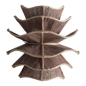 Aplique Thenny de estilo boho, fabricado en fibra natural en color marrón.