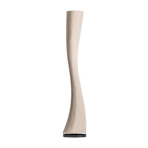 Lámpara de pie Walens de estilo boho, fabricado en fibra natural en color crema, combinado con resina.