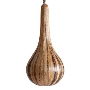 Lámpara de colgar Ampfing de estilo boho, fabricado en fibra natural en color marrón, combinado con resina.