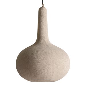 Lámpara de colgar Walens de estilo boho, fabricado en resina en color blanco roto.