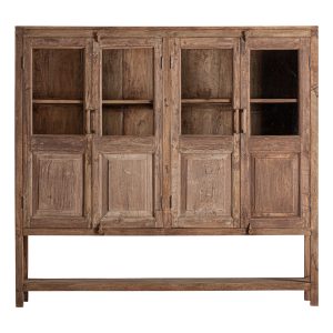 Vitrina Rubland de estilo rústico, fabricado en madera de mango en color marrón.