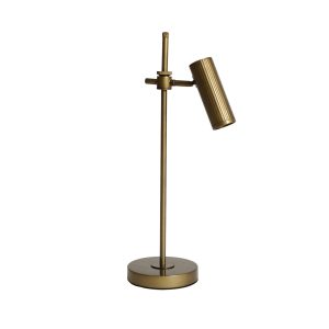 Lámpara de sobremesa Hejce de estilo contemporáneo, fabricado en acero en color bronce en color negro.