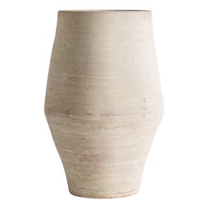 Tinaja Klam de estilo clásico, fabricado en arcilla en color beige.